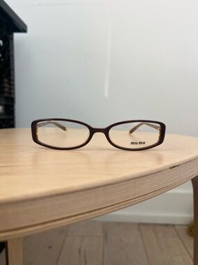Miu Miu bayonetta glasses in brown